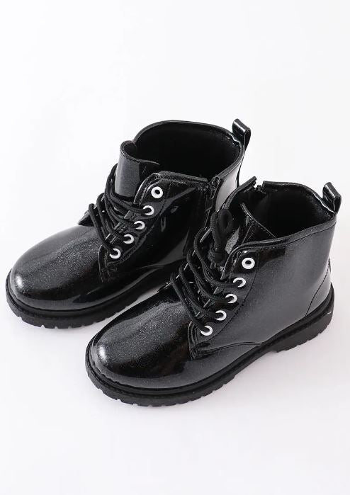 Black Zippered Boots for Toddler/Kids