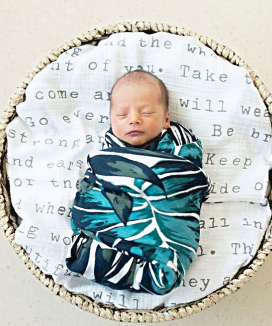 Tie Dye Sunset Swaddle Blanket