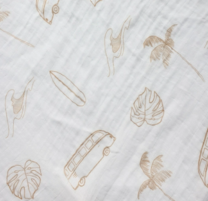 Surf Themed Muslin Swaddle