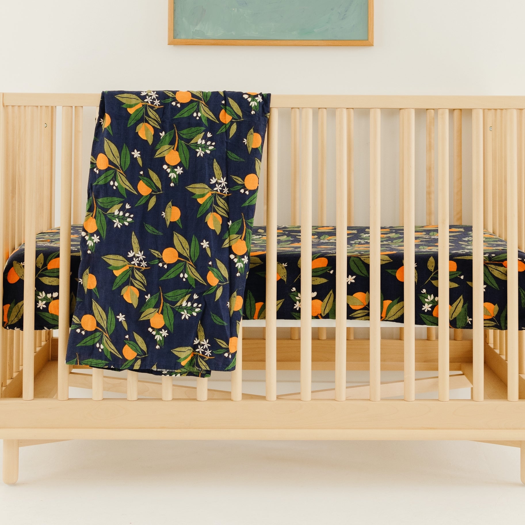 Clementine and Bloom Crib Sheet