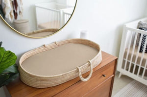 Sand Organic Bamboo Cover for Basinet, Changing Pad, and Moses Basket