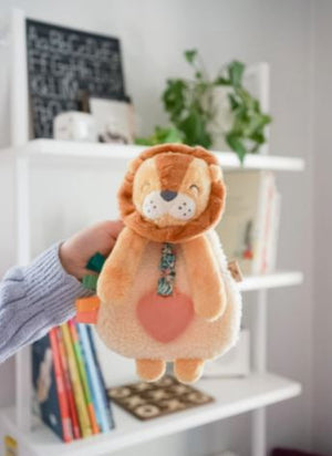 Lion Plush Lovey with Silicone Teether