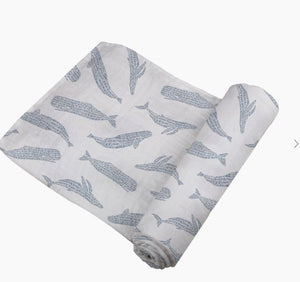 3PK Ocean Themed Swaddle 100% Natural Bamboo Muslin