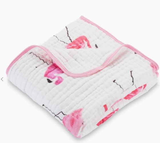 Pink Flamingo Baby Quilt