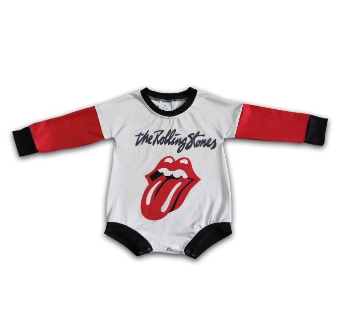 The Rolling Stones Graphic Long Sleeve Bubble Romper
