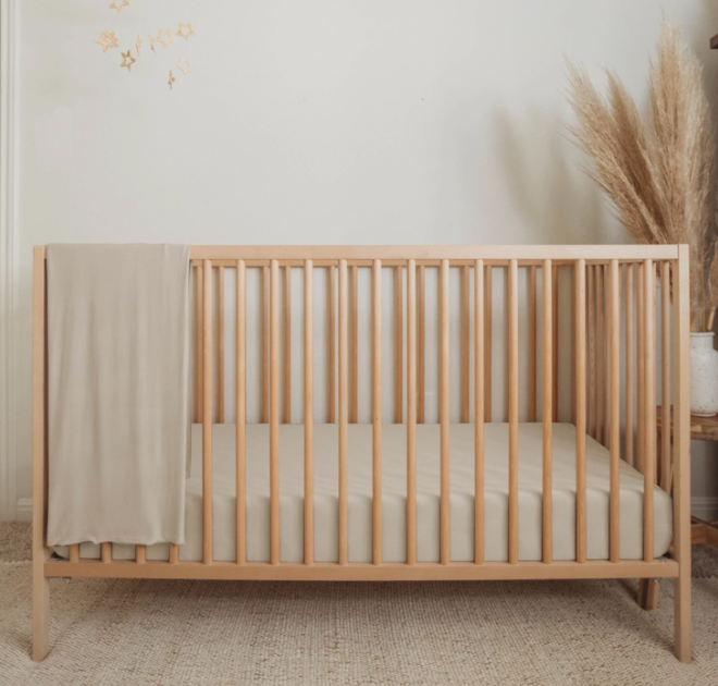 Rust Organic Bamboo Crib Sheet