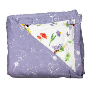 Fairy and Purple Reversible Baby Quilt
