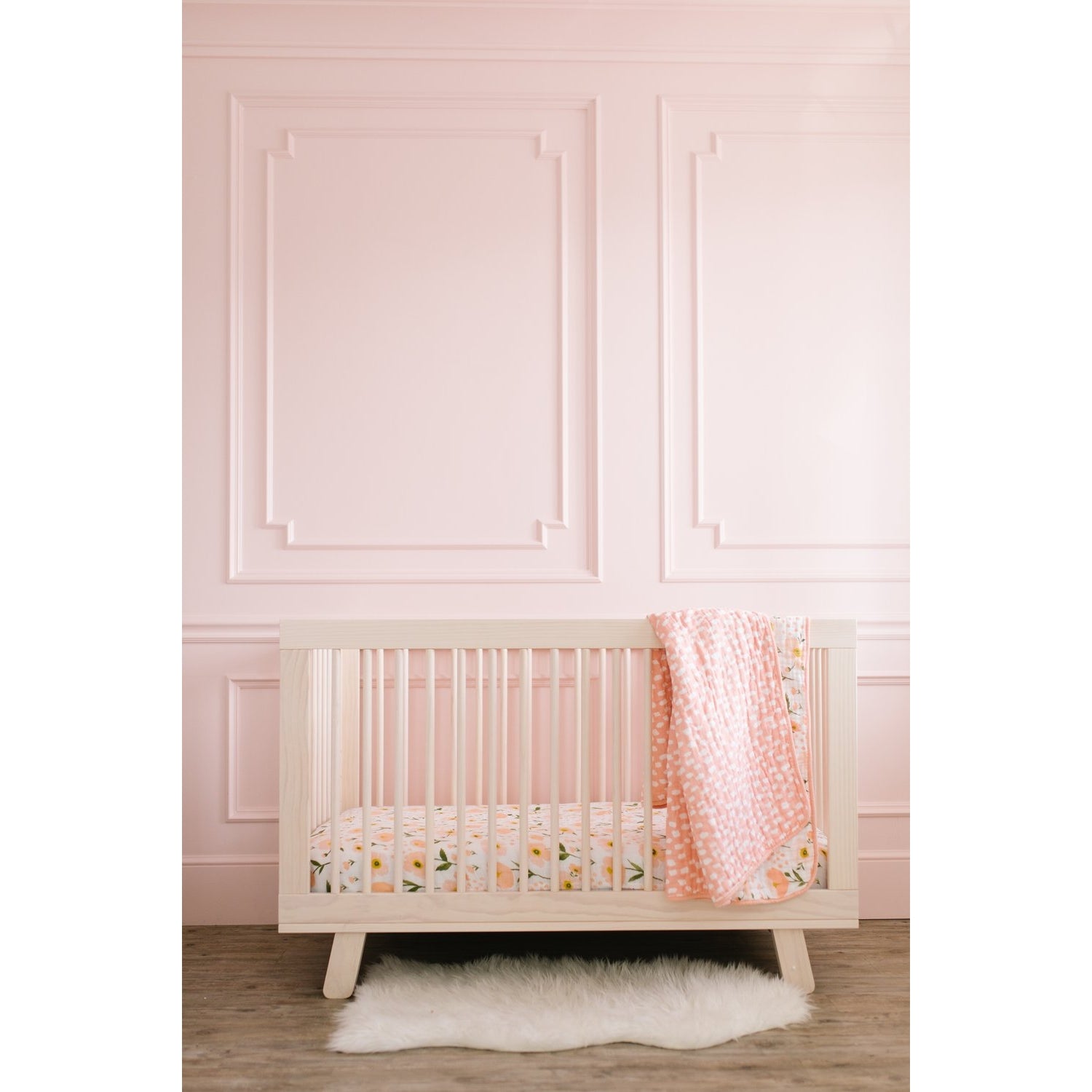 Pink Bloom Crib Sheet