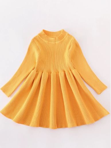 Yellow Sweater Dress
