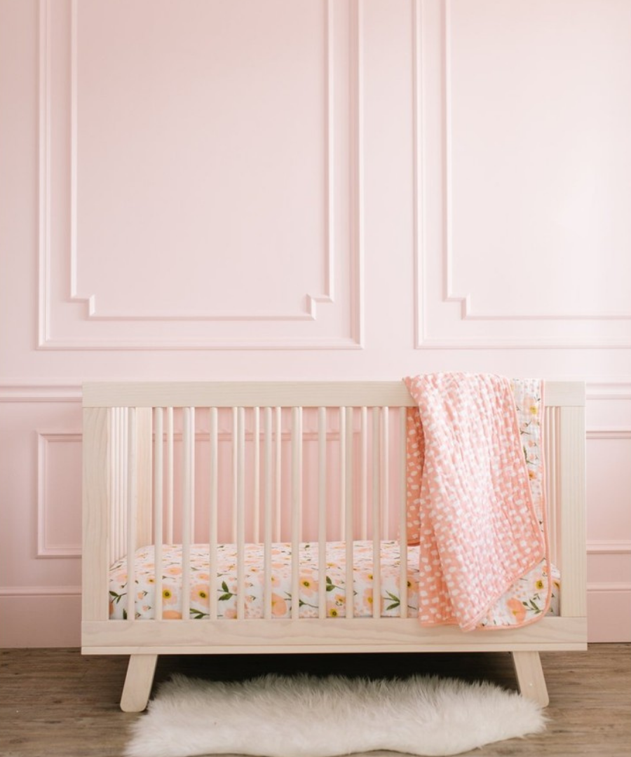 Pink Bloom Crib Sheet