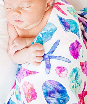 Tie Dye Sunset Swaddle Blanket