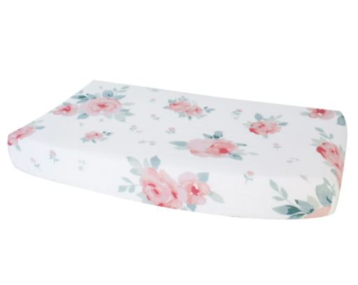 Pink Rose Changing Pad Cover