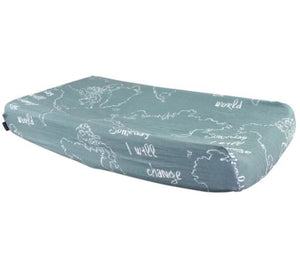 World Map Changing Pad Cover