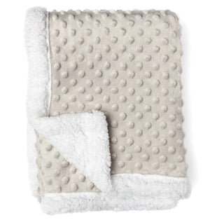 Light Gray Soft Sherpa Baby Blanket
