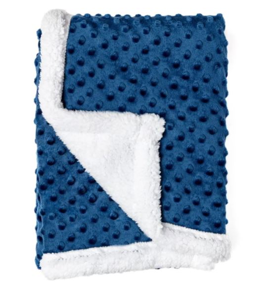Light Blue Soft Sherpa Baby Blanket