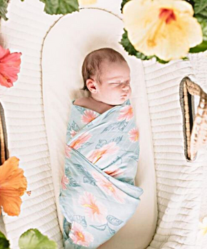 Tie Dye Sunset Swaddle Blanket